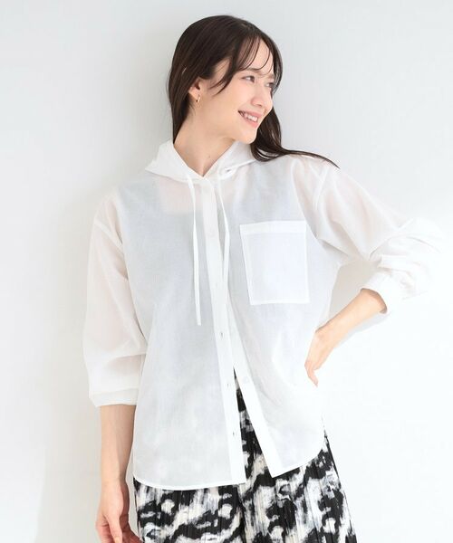 SHOO・LA・RUE / シューラルー シャツ・ブラウス | 【さらり快適/洗濯機可/S-LL】紫外線対策にも ライトな着心地 シャツパーカ | 詳細1