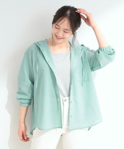 SHOO・LA・RUE / シューラルー シャツ・ブラウス | 【さらり快適/洗濯機可/S-LL】紫外線対策にも ライトな着心地 シャツパーカ | 詳細5