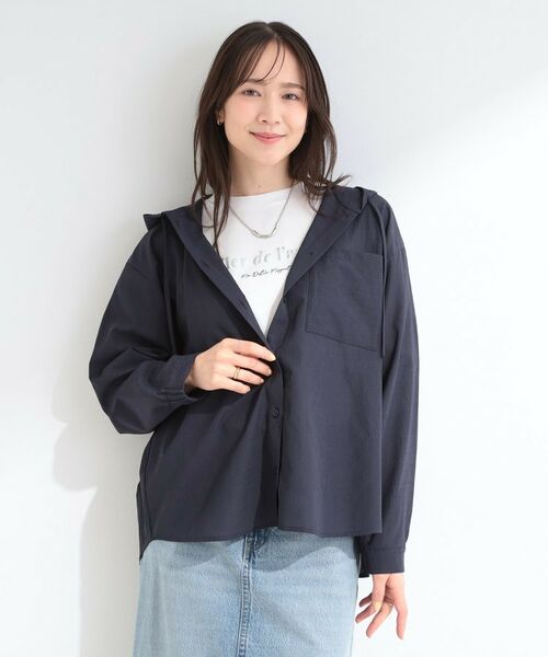 SHOO・LA・RUE / シューラルー シャツ・ブラウス | 【さらり快適/洗濯機可/S-LL】紫外線対策にも ライトな着心地 シャツパーカ | 詳細9