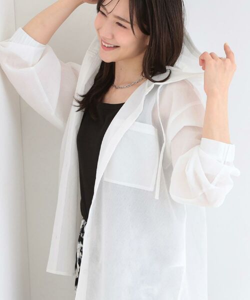 SHOO・LA・RUE / シューラルー シャツ・ブラウス | 【さらり快適/洗濯機可/S-LL】紫外線対策にも ライトな着心地 シャツパーカ（オフホワイト(003)）