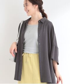 SHOO・LA・RUE / シューラルー シャツ・ブラウス | 【イジケア】ポンチョ風ゆったりシャツ