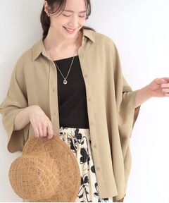 SHOO・LA・RUE / シューラルー シャツ・ブラウス | 【イジケア】ポンチョ風ゆったりシャツ