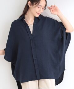 SHOO・LA・RUE / シューラルー シャツ・ブラウス | 【イジケア】ポンチョ風ゆったりシャツ