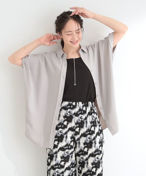 SHOO・LA・RUE / シューラルー シャツ・ブラウス | 【イジケア】ポンチョ風ゆったりシャツ | 詳細2