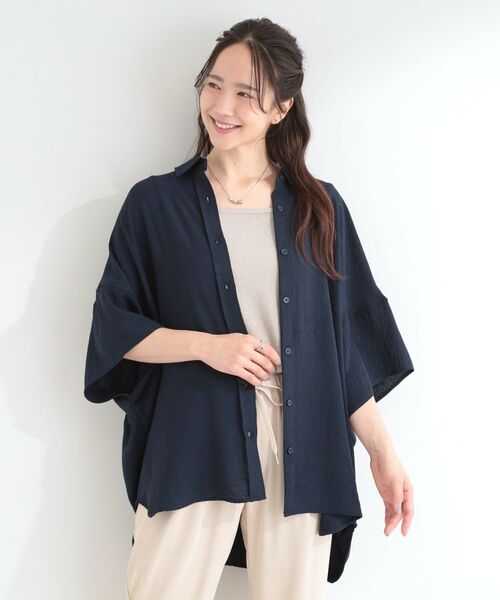SHOO・LA・RUE / シューラルー シャツ・ブラウス | 【イジケア】ポンチョ風ゆったりシャツ | 詳細25