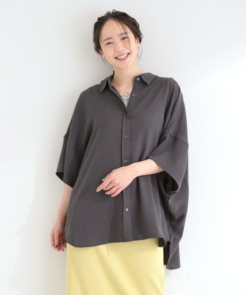 SHOO・LA・RUE / シューラルー シャツ・ブラウス | 【イジケア】ポンチョ風ゆったりシャツ | 詳細5