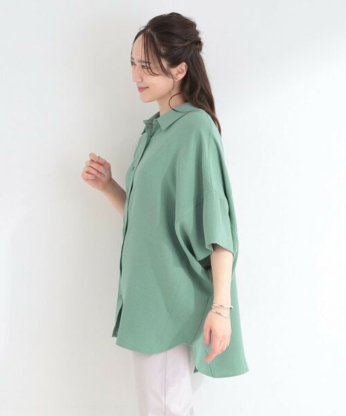 SHOO・LA・RUE / シューラルー シャツ・ブラウス | 【イジケア】ポンチョ風ゆったりシャツ | 詳細9