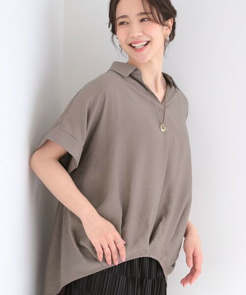 SHOO・LA・RUE / シューラルー シャツ・ブラウス | 【シューアイス】裾タックスキッパーシャツ（モカブラウン(042)）