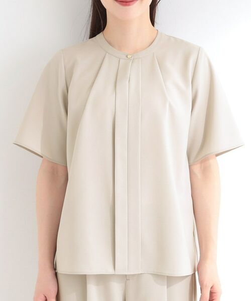 SHOO・LA・RUE / シューラルー シャツ・ブラウス | 【ひんやり/吸水速乾/セットアップ可】洗濯後しわになりにくい　タックブラウス | 詳細22