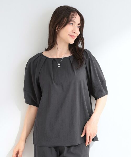 SHOO・LA・RUE / シューラルー シャツ・ブラウス | 【ひんやり/S-LL/セットアップ可】軽凛(かろりん) タックブラウス | 詳細1