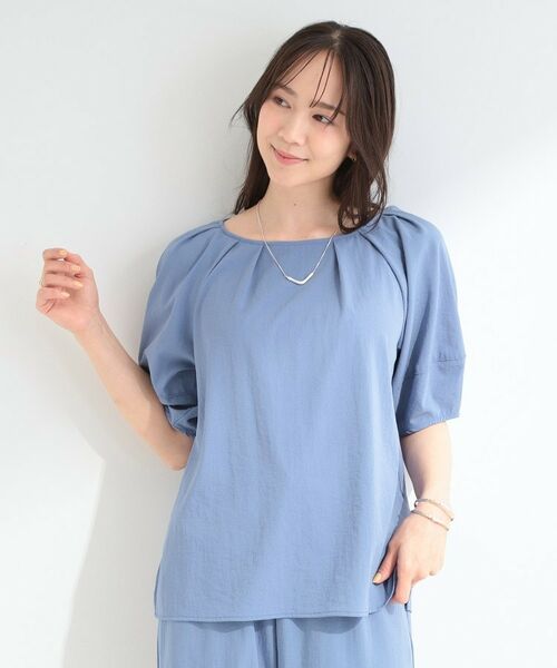 SHOO・LA・RUE / シューラルー シャツ・ブラウス | 【ひんやり/S-LL/セットアップ可】軽凛(かろりん) タックブラウス | 詳細13