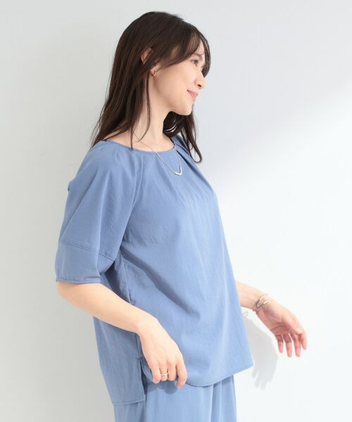 SHOO・LA・RUE / シューラルー シャツ・ブラウス | 【ひんやり/S-LL/セットアップ可】軽凛(かろりん) タックブラウス | 詳細14