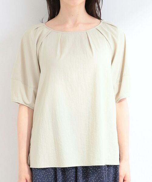 SHOO・LA・RUE / シューラルー シャツ・ブラウス | 【ひんやり/S-LL/セットアップ可】軽凛(かろりん) タックブラウス | 詳細17