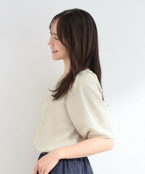 SHOO・LA・RUE / シューラルー シャツ・ブラウス | 【ひんやり/S-LL/セットアップ可】軽凛(かろりん) タックブラウス | 詳細6