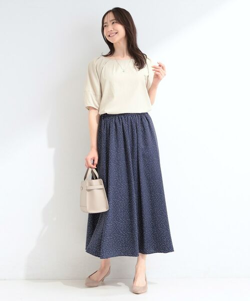 SHOO・LA・RUE / シューラルー シャツ・ブラウス | 【ひんやり/S-LL/セットアップ可】軽凛(かろりん) タックブラウス | 詳細7