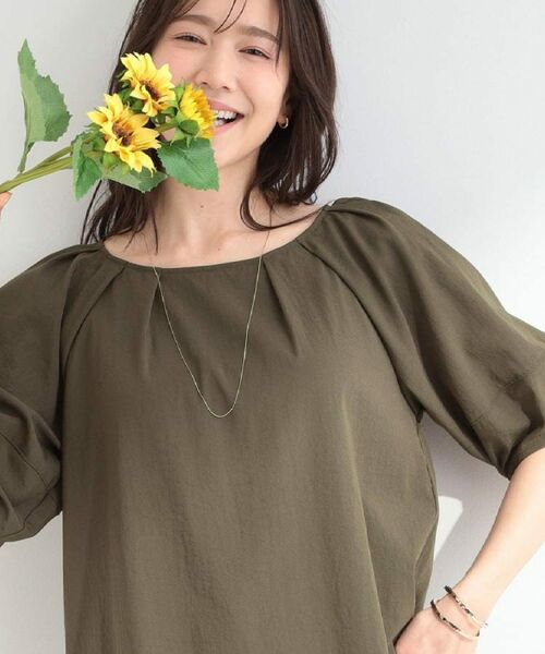 SHOO・LA・RUE / シューラルー シャツ・ブラウス | 【ひんやり/S-LL/セットアップ可】軽凛(かろりん) タックブラウス(トープ(054))