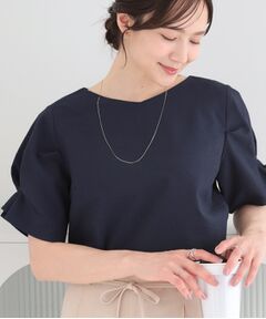 SHOO・LA・RUE / シューラルー シャツ・ブラウス | 【洗濯後しわになりにくい/UV/S-LL】二の腕が隠れる 吸水速乾お袖タックブラウス