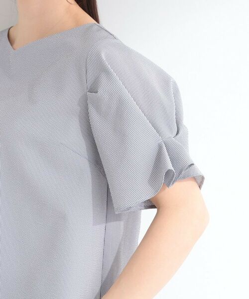 SHOO・LA・RUE / シューラルー シャツ・ブラウス | 【洗濯後しわになりにくい/UV/S-LL】二の腕が隠れる 吸水速乾お袖タックブラウス | 詳細17