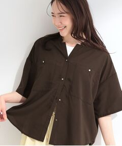 SHOO・LA・RUE / シューラルー シャツ・ブラウス | 金ボタンビックポケットシャツ