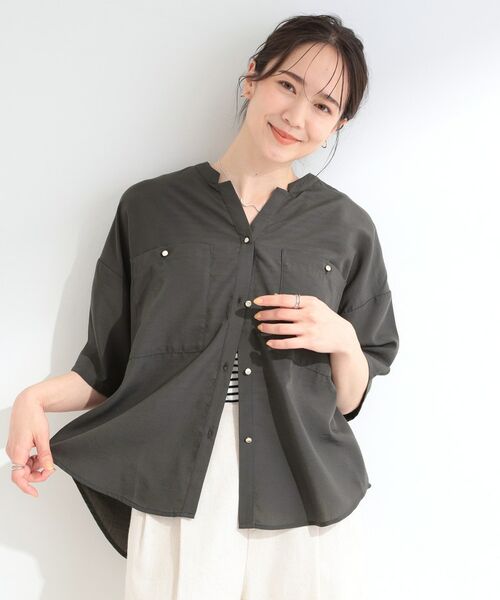 SHOO・LA・RUE / シューラルー シャツ・ブラウス | 金ボタンビックポケットシャツ | 詳細1