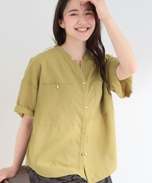 SHOO・LA・RUE / シューラルー シャツ・ブラウス | 金ボタンビックポケットシャツ（イエロー(031)）