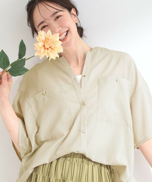 SHOO・LA・RUE / シューラルー シャツ・ブラウス | 金ボタンビックポケットシャツ（グレージュ(050)）