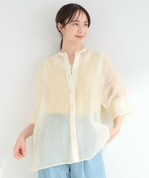 SHOO・LA・RUE / シューラルー シャツ・ブラウス | シボシボシアーシャツ | 詳細1