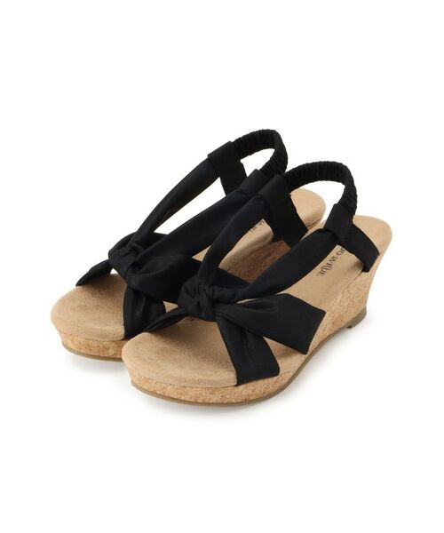 SHOO・LA・RUE / シューラルー サンダル | ねじりマガールサンダル（ブラック(019)）