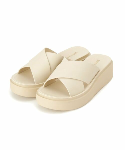 SHOO・LA・RUE / シューラルー サンダル | 厚底クロスサンダル（ライトベージュ(051)）