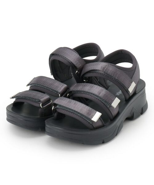 SHOO・LA・RUE / シューラルー サンダル | 足にフィットのカスタマイズベルトスポサン（パープル(082)）