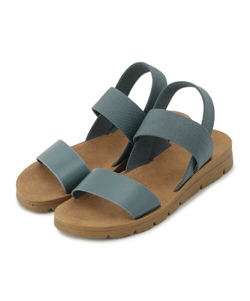 SHOO・LA・RUE / シューラルー サンダル | ローヒールゴムサンダル（ブルー(092)）