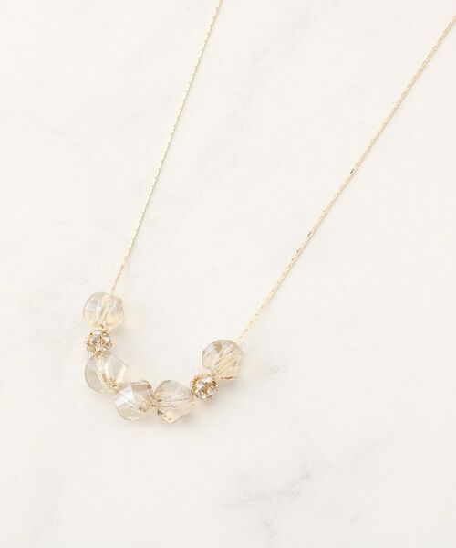 SHOO・LA・RUE / シューラルー ネックレス・ペンダント・チョーカー | クリアパーツスライダーネックレス（ホワイト(001)）