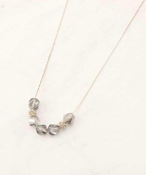 SHOO・LA・RUE / シューラルー ネックレス・ペンダント・チョーカー | クリアパーツスライダーネックレス（グレー(012)）