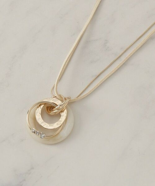 SHOO・LA・RUE / シューラルー ネックレス・ペンダント・チョーカー | 樹脂リングコード＆チェーンネックレス（ベージュ(052)）