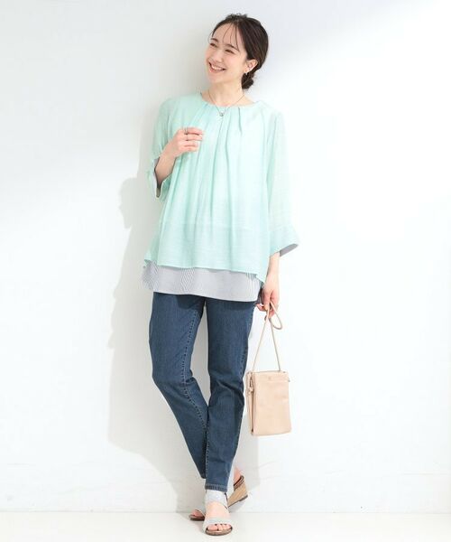 SHOO・LA・RUE / シューラルー デニムパンツ | 【ひんやり/ストレッチ】ライトデニムスキニーパンツ | 詳細7