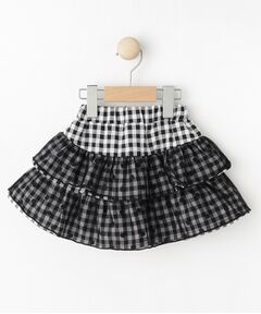 SHOO・LA・RUE / シューラルー ミニ・ひざ丈スカート | 【100-130cm】ギンガムティアードスカート