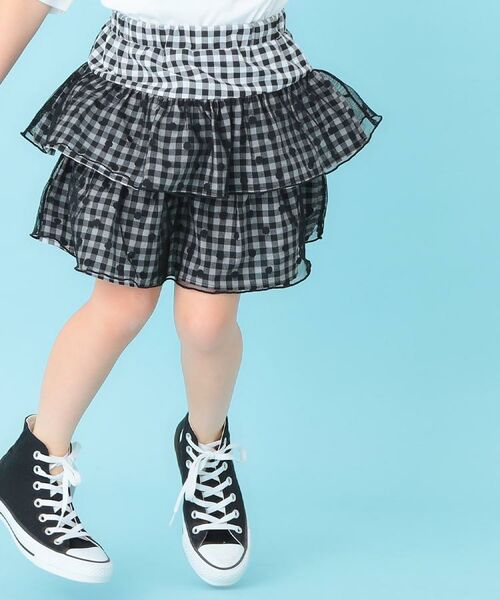 SHOO・LA・RUE / シューラルー ミニ・ひざ丈スカート | 【100-130cm】ギンガムティアードスカート | 詳細10