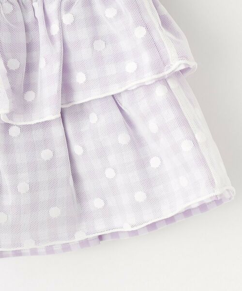 SHOO・LA・RUE / シューラルー ミニ・ひざ丈スカート | 【100-130cm】ギンガムティアードスカート | 詳細4