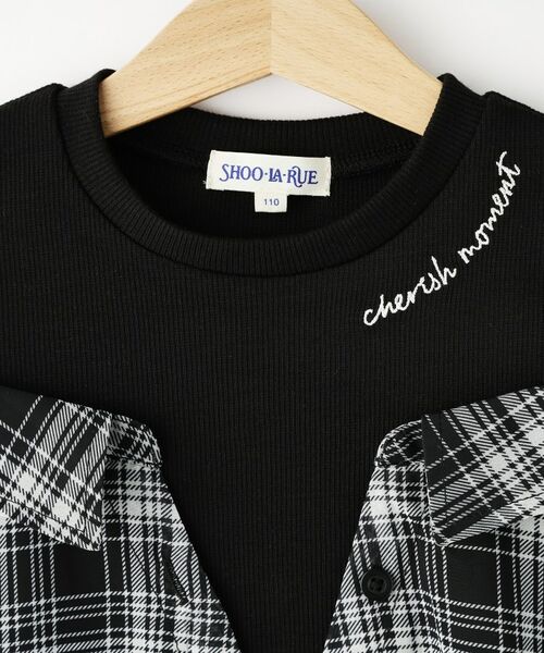 SHOO・LA・RUE / シューラルー カットソー | 【110-140cm】チェックシャツデザイントップス | 詳細3