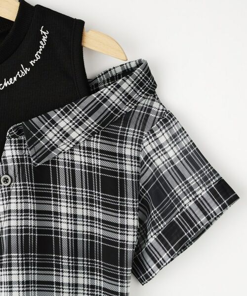 SHOO・LA・RUE / シューラルー カットソー | 【110-140cm】チェックシャツデザイントップス | 詳細4