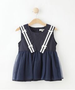 SHOO・LA・RUE / シューラルー シャツ・ブラウス | 【100-130cm】チュール付きセーラーブラウス