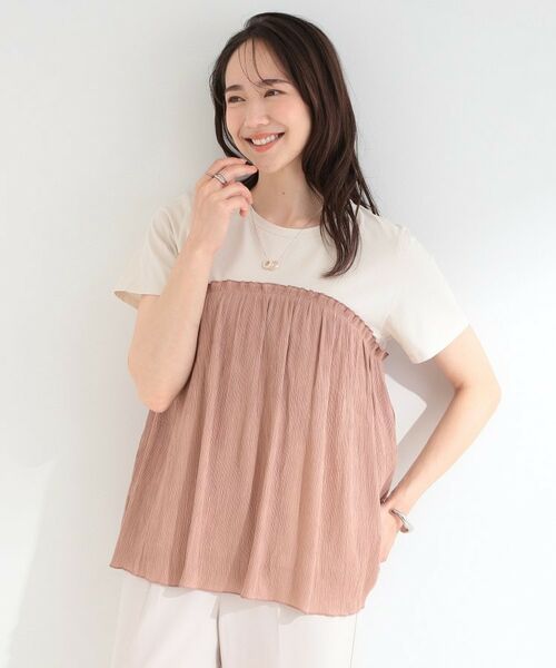 SHOO・LA・RUE / シューラルー カットソー | 【ひんやり/S-LL】きらきらビスチェドッキング風 デザインTシャツ | 詳細13