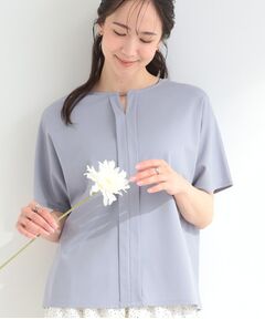 SHOO・LA・RUE / シューラルー シャツ・ブラウス | 【ひんやり/吸水速乾/UV/通勤】洗濯後しわになりにくい アクセいらずのメタルポイントブラウス