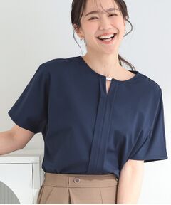 SHOO・LA・RUE / シューラルー シャツ・ブラウス | 【ひんやり/吸水速乾/UV/通勤】洗濯後しわになりにくい アクセいらずのメタルポイントブラウス