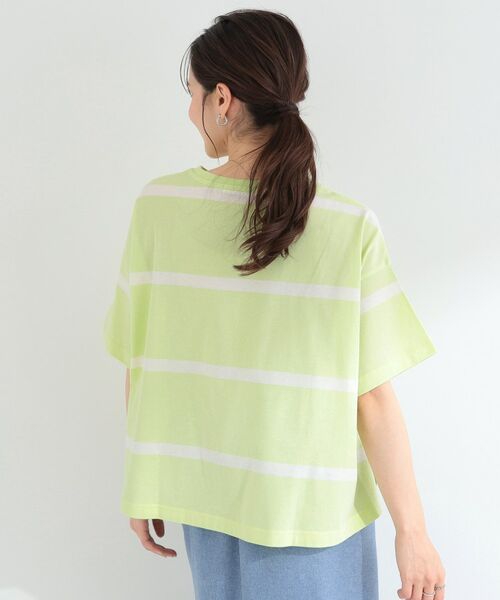 SHOO・LA・RUE / シューラルー Tシャツ | 【SHOO ICE】ひんやり太ボーダー斜め切り替えTシャツ | 詳細6