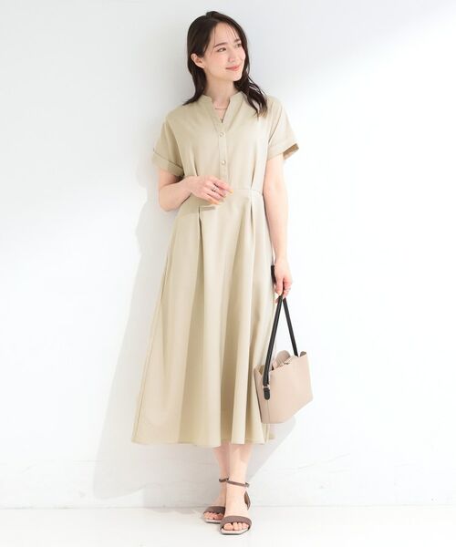 SHOO・LA・RUE / シューラルー ミニ丈・ひざ丈ワンピース | 【洗濯機可／洗濯後しわになりにくい】ウエストタックフレンチワンピース | 詳細3