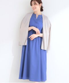 SHOO・LA・RUE / シューラルー ロング・マキシ丈ワンピース | 【ひんやり/UV/吸水速乾/洗濯機可】さらり快適 ギャザーリボンワンピース