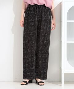 SHOO・LA・RUE / シューラルー パンツ | 【セルフカット可】プリント柄 プリーツワイドイージーパンツ