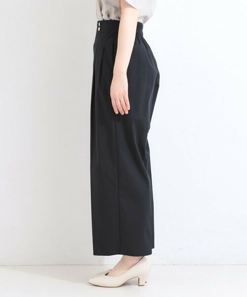 SHOO・LA・RUE / シューラルー パンツ | 【ひんやり/UV/S-LL/洗濯機可】金ボタンがアクセント センタープレス風ワイドパンツ | 詳細14