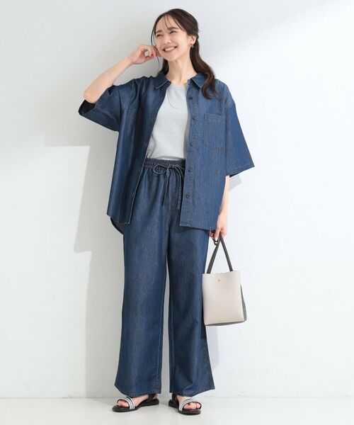 SHOO・LA・RUE / シューラルー デニムパンツ | 【セットアップ可能】ライトオンスデニム イージーワイドパンツ | 詳細19
